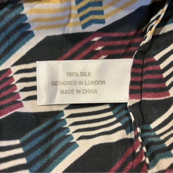 Asceno 100% Silk Blouse Long Sleeve Mother of Pearl Button Down - Picture 7 of 8